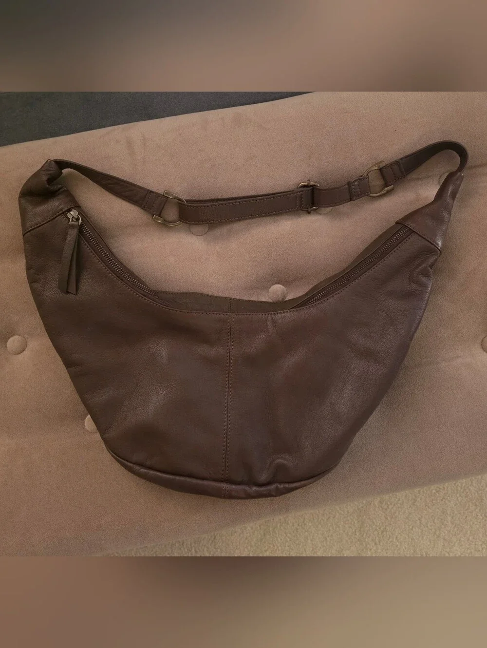 Women's Free People Leather Hobo Bag - Brown